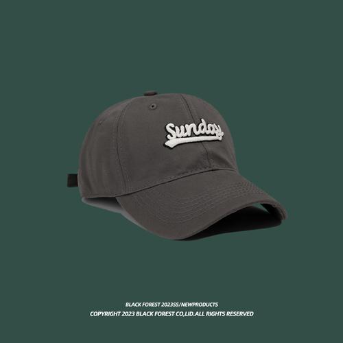 Hat Brim Tall Crown Baseball Cap round Face Suitable Hat Female Face-Looking Small Peaked Cap Male