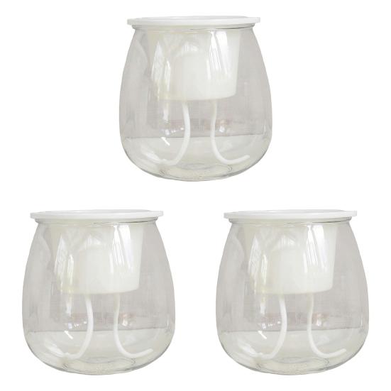 Self Watering Plant Pot Flower Pot with Transparent Reservoir Clear Self Watering Planter for Indoor Plants Flowers African Violets