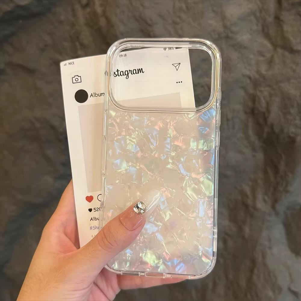 Luxus Glänzendes Traumschalenmuster Handyhülle Für iPhone17 Air 11 12 13 14 15 16 Pro Max Plus IMD Stoßfester Bumper Rückseite