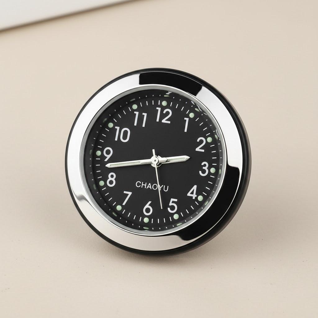 

Car Clock Analog Watch Luminous Auto Air Vent Decoration Quartz Car Ornaments Vehicle Accessories Dashboard Clock чорний
