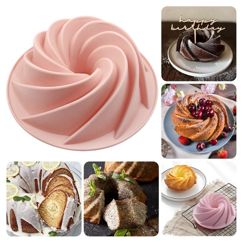 Silicone Molds for Baking Small Vortex Cake Molds for Baking Non Sticky Easy Demoulding Heat Resistant Household DIY Molds