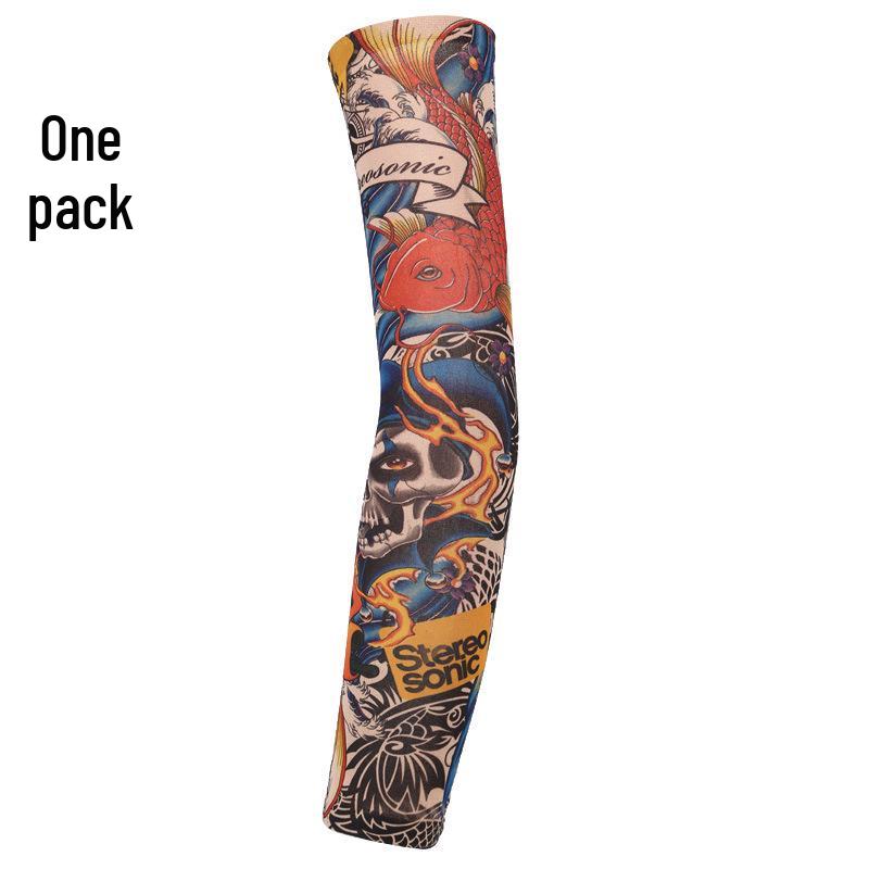 Seamless Outdoor Flower Tattoo Arm Sleeve - UV Protection for Cycling In Various Colors
