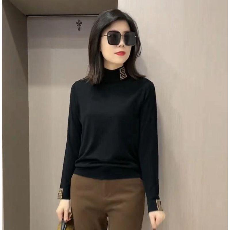 

Spring European Goods British Style Half Turtleneck South Oil Woolen Sweater