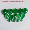 10-Pack Green Chalcedony Loose Gemstones: Ice-Clear Pear-Shaped DIY Jewelry Accessories