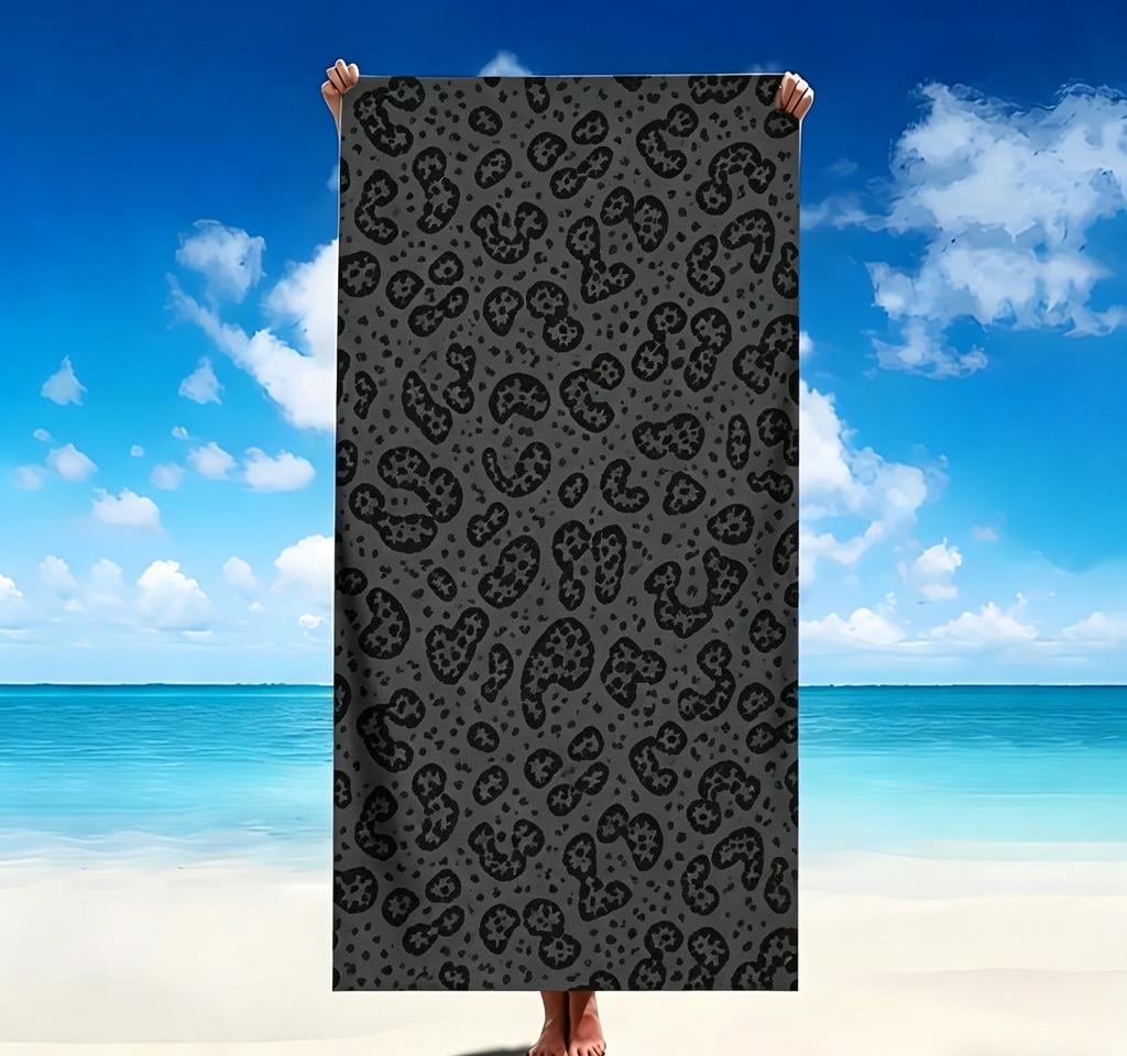 Quick Dry Beach Towel Sand Free Large Summer Towel Microfiber Pool Towel Leopard Print Absorbent Travel Towel Oversized Blanket
