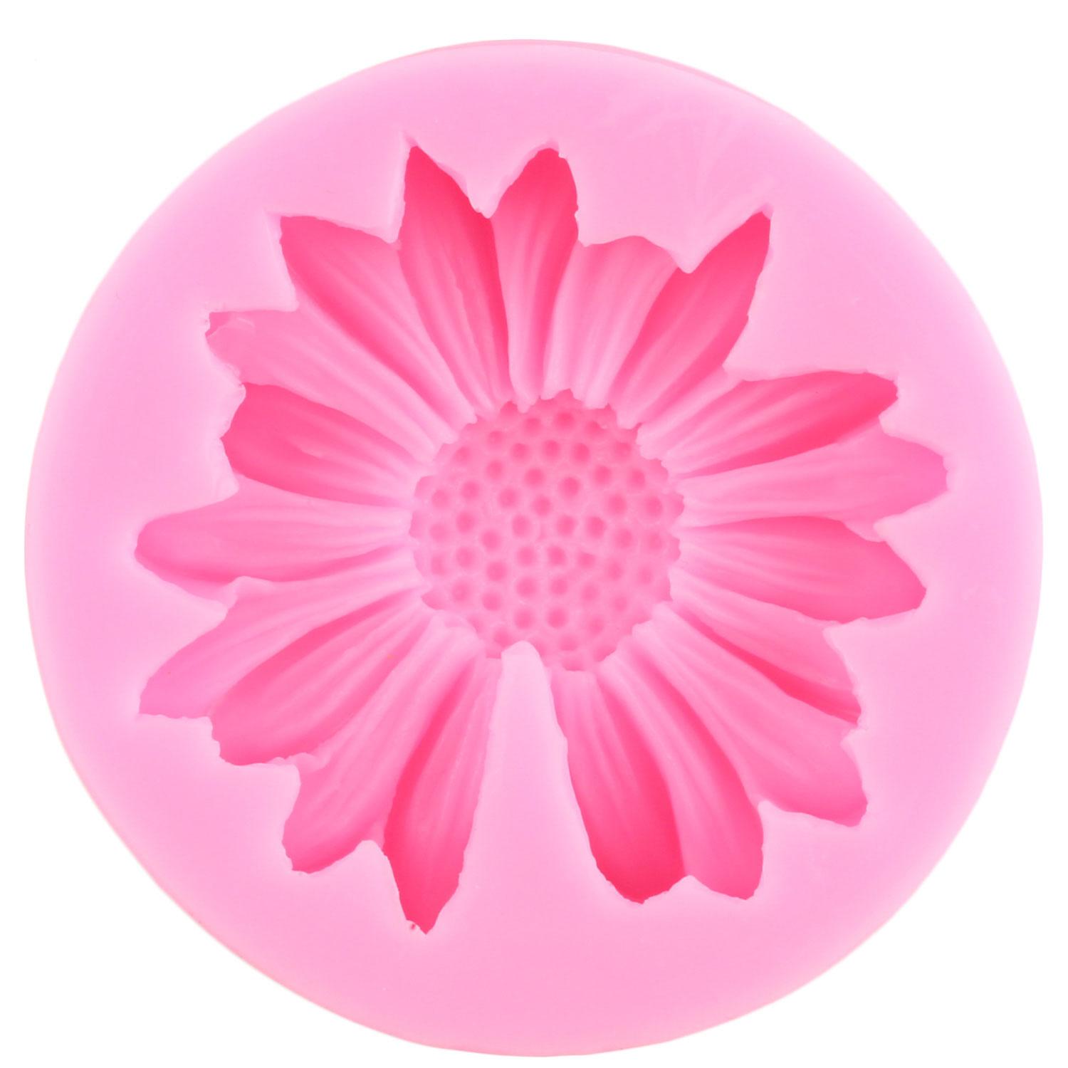 

3D силиконовая форма с изображением ромашки, формы для помадки с хризантемой, DIY вечерние, кекс, топпер, инструменты для украшения торта, конфетная глина, формы для шоколадной мастики белый