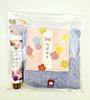 A Thoughtful Gift To Show Your Imabari Towel Handkerchief and Hand Cream Set Small, Appreciation (Blue, 1.4cm)