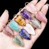 New Fashion Natural Stone Heart Shape Rose Quartz Strawberry Quartz Pendant Necklace Gemstone Jewelry DIY Pendant