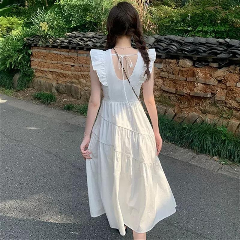 2026 New Coffee Break French Platycodon Retro Temperament Fairy Waist Purple Dress Children Summer