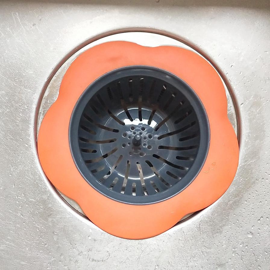 3Flower Shaped Silicone Cover Drain Sink Filter Plastic Mesh Hair Kitchen Sink Bathtub Strainer Shower Sink Drains Stopper Floor