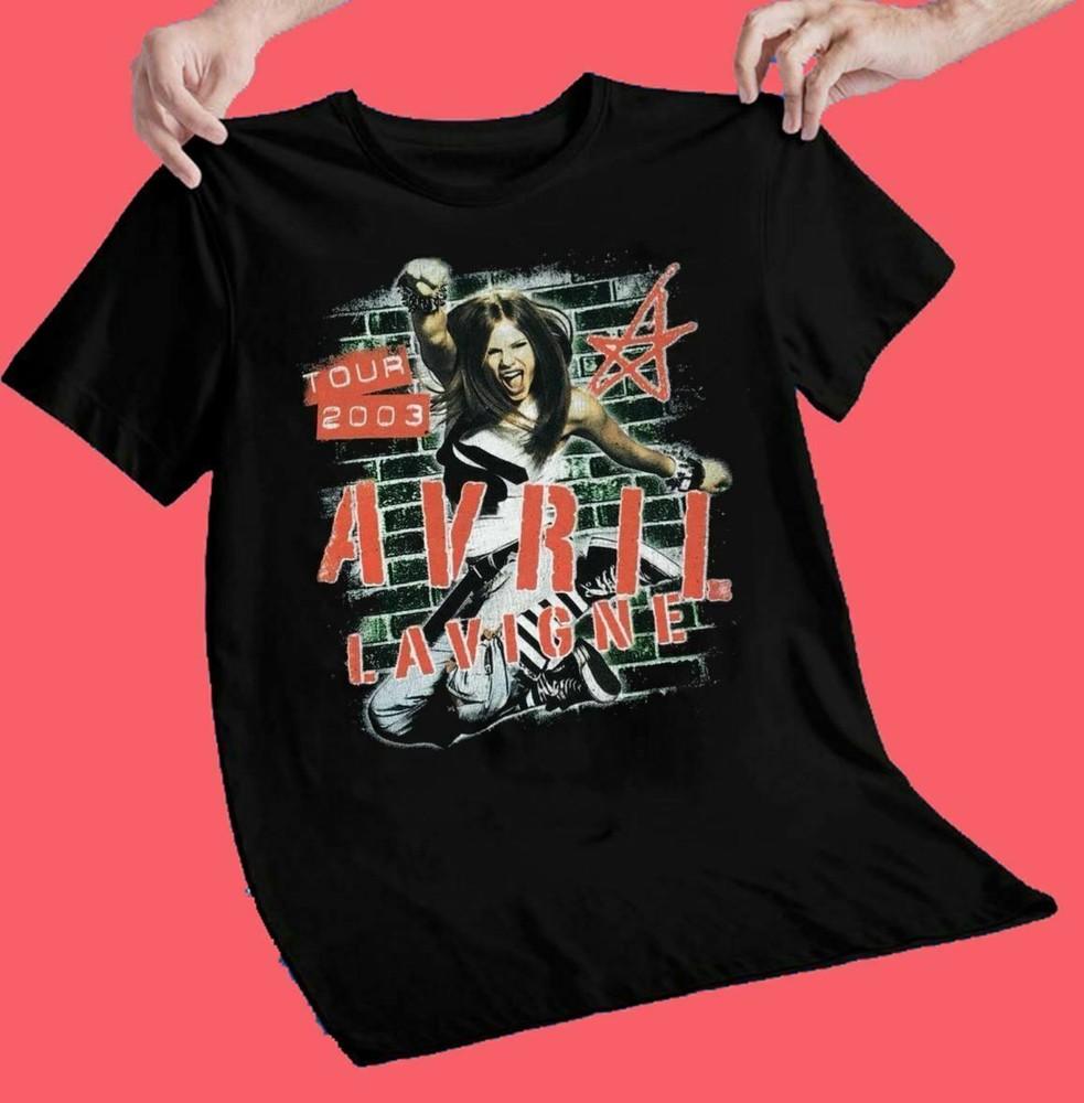 

Avril Lavigne Singned Music 2003 Cotton T Shirt Black S345XL Unisex T-Shirt XXL