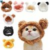 Pet Hat Cute Plush Animal Headwear Various Adorable Soft Photo Prop Cosplay Headgear For Small Cats Puppy Pet Party Decoration