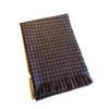 Gentle tie imitation cashmere knitted scarf women's autumn and winter color plaid fringed scarf large shawl