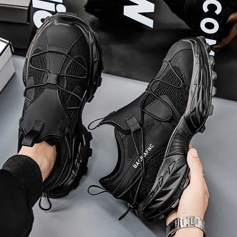 

Dad shoes summer new breathable non-slip trend versatile men s shoes casual tide brand niche outdoor travel tide shoes 44 чорний