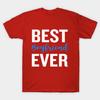 Unisex Mode T-Shirt Bester Freund Aller Zeiten Lustiges Zitat Blau Valentinstag Druck T-Shirt Große Größen S-5XL T-Shirt 100% Baumwolle Oberteile Rundhals Kurzarm T-Shirts