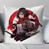 Mikasa Ackerman Anime Attack On Titan Pillow Case Square Pillow Bedroom Sofa LeisureComfortCar Living Room Home Decoration 40X40