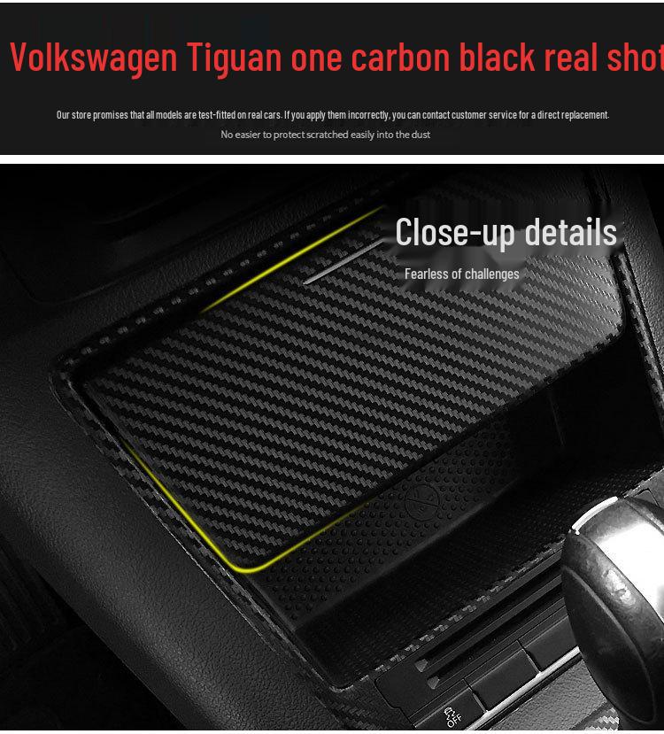 Volkswagen Tiguan 10-17 Innenraum Kohlefaser Kratz- & Trittschutz Konsole & Tür Kit