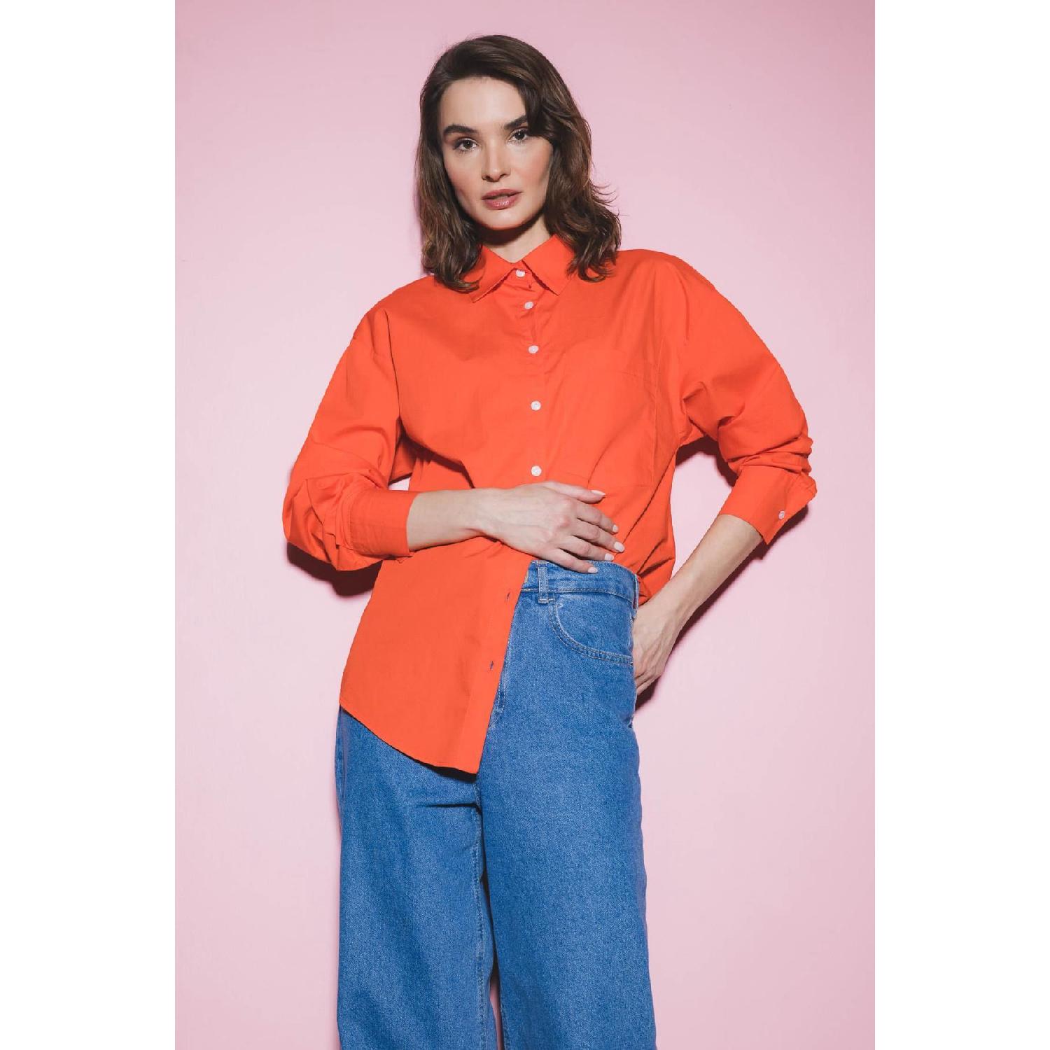 

Oversize Fit Poplin Long Sleeve 100% Cotton Shirt V3984az23sp XS