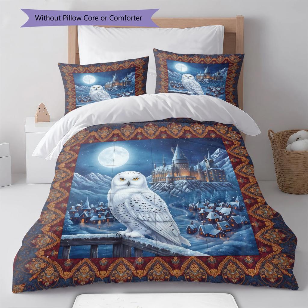 Cartoon Pattern Bedding Quilt Set Quilt Cover Pillowcase Home Decoration Birthday Gift (1 * duvet cover + 2 * pillowcase, without core)