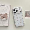 Plaid Little Bear Stand iPhone 14/13 & Apple 17/16/15 PROMAX Anti-fall Case