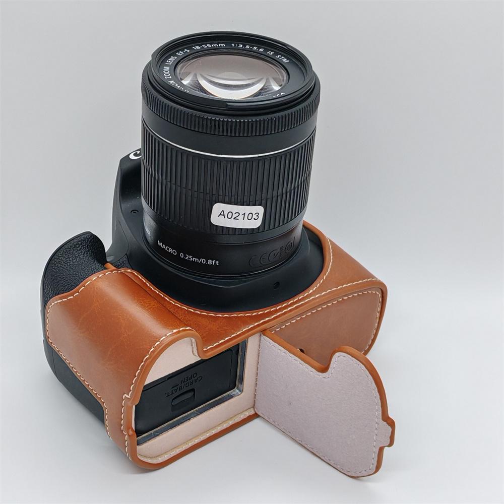

Получехол из ПУ кожи для камеры Canon EOS 1300D 1500D 1200D 1100D 1000D 500D 550D с открывающимся дном коричневый