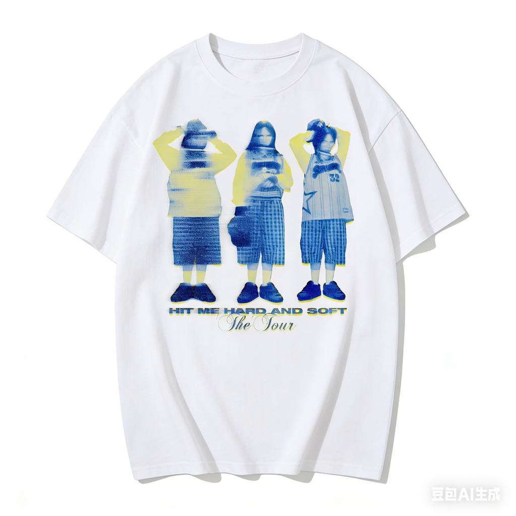 Singer Billie Eilish Triple TShirt 100cotton Mens Summer Oversized Womens Hip Hop Short Sleeve Tshirt Unisex Fan Gifts