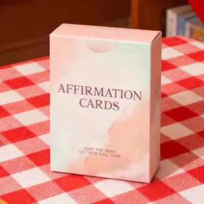 Yousheng 55Pcs/Set Women Positive Affirmation Card Daily Motivational Quotes Card Deck Self-Care Emotional Wellness Encouragement Mindfulness