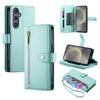Lanyard 9 Cards Zipper Wallet Leather Case for Samsung Galaxy S26 Edge S25 A06 A16 A26 A36 A56 A27 A07 A17 A37 A57 Purse Cover
