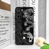 Estetyczne Stylowe Fajne Czarny Smok Nadrukowane Etui na Telefon dla Motorola Moto Edge 50 Fusion 60 40 30 Neo G34 G14 G85 G54 Miękkie Pokrowiec