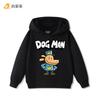 Weiches Kinder-Kapuzensweatshirt mit Aufdruck eines surfenden Cartoon-Hundes auf einer Welle, lockere, bequeme Passform für den täglichen Gebrauch, Outdoor-Sport und lässige Ausflüge im Frühling und Herbst.