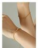 Korean-Style Lucky Knot Gold-Plated Titanium Bracelet for Women - Fade-Resistant Jewelry