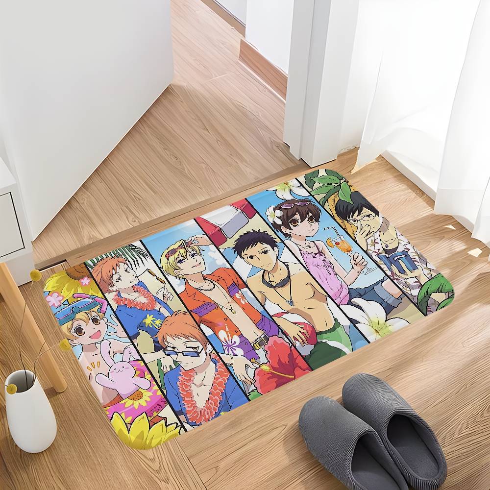 Anime Ouran High School Host Club Floor Mat Rectangle Anti-slip Home Soft Badmat Front Door Indoor Outdoor Mat Welcome Doormat
