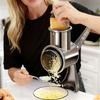Stainless Steel Rotary Hand Crank Nut Grinder Manual Vegetable Slicer Cheese Shredder  Prepare Meal