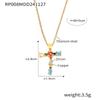 Colorful Zircon Alphabet Pendant Necklace - Hip-Hop Style
