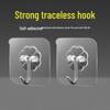 Traceless Strong Adhesive Kitchen & Bathroom Hook - Punch-Free, Creative, Self-Adhesive, Transparent Hanger.