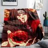 Itachi Uchiha Pattern Flannel Blanket, High Quality Comfortable for All Seasons, Home Decor, Warmth and Comfort, Perfect for Gifts.