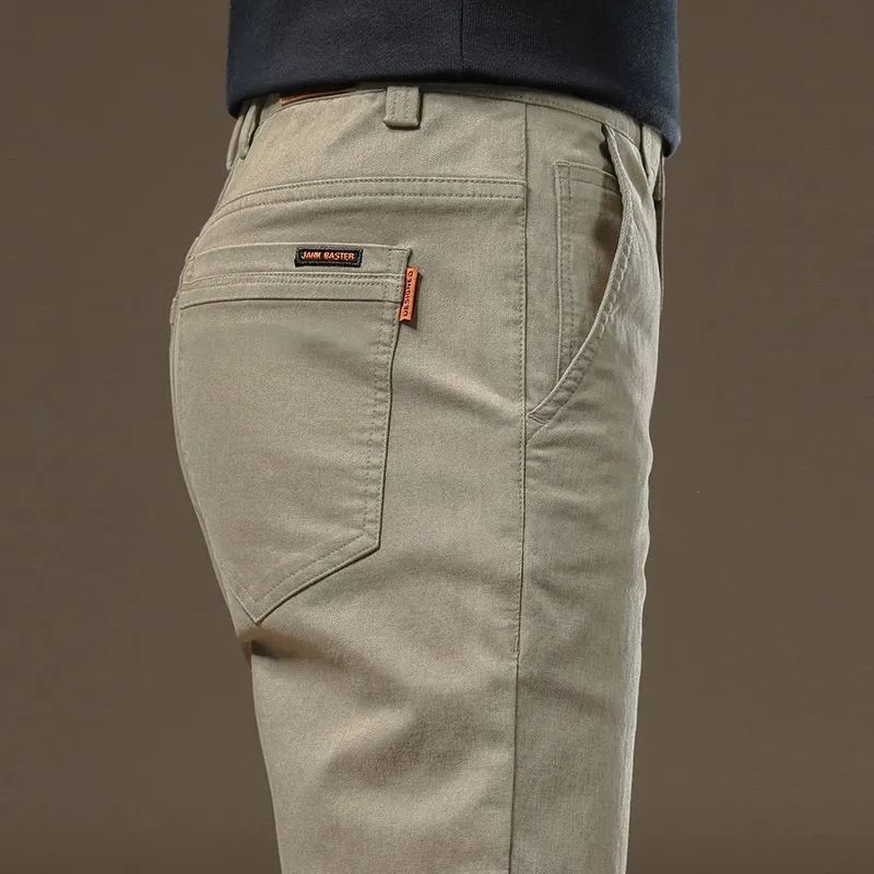 Sommer Dünne Baumwolle Herren Freizeit Hose Trendig Vielseitig Elastisch Leichte Business Hose Arbeit Formell Schlank Gerade Hose