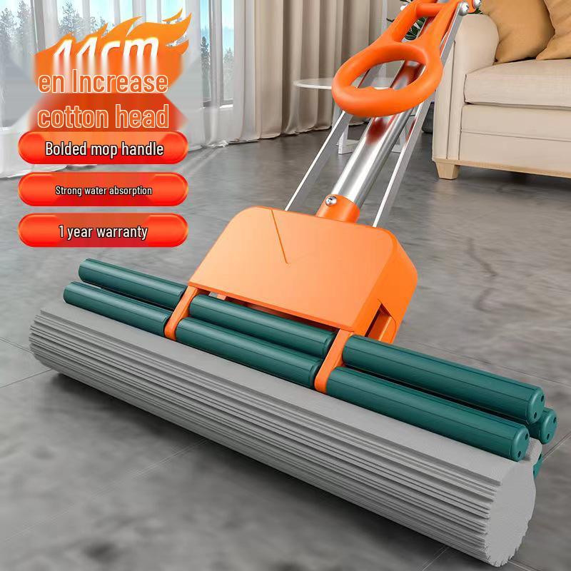 Extra Large 44cm Water-Absorbing Sponge Mop - Glue-Free, Ideal for Hotels