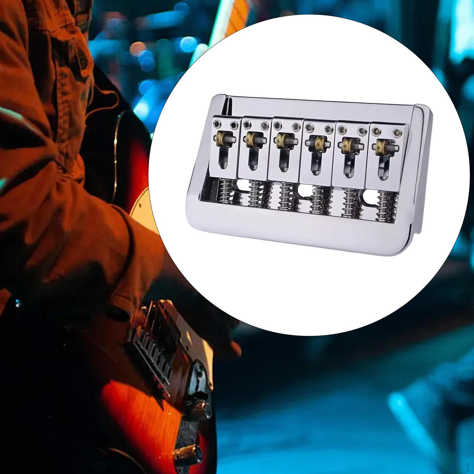 Бридж для электрогитары Регулируемый Металлический Легкая Настройка с Латунными Фиксированными Порожками Деталь Ржавчина