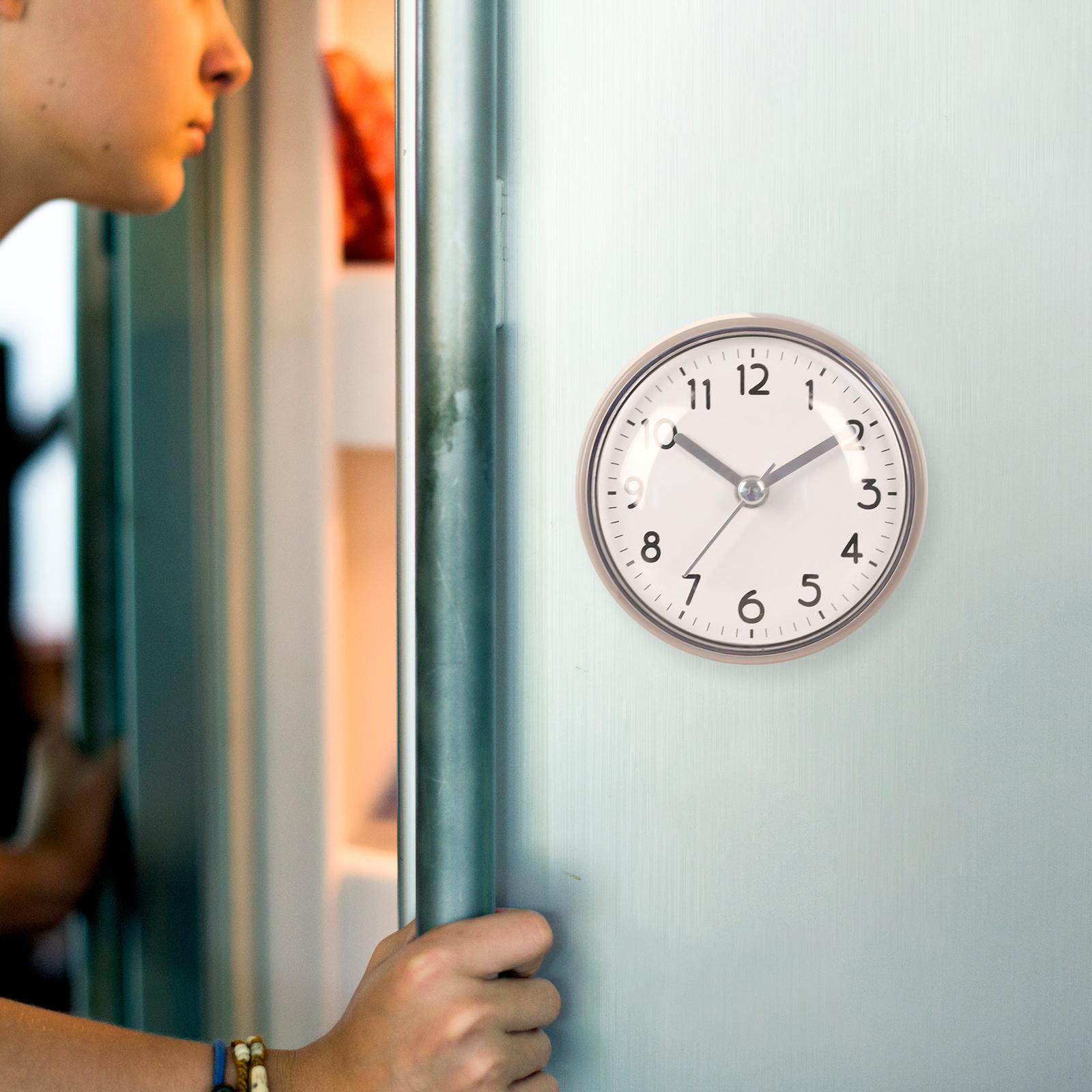 Waterproof Bathroom Clock, Round, Modern And Compact, for Shower Wall, for Bathroom, Living Room, Closet, Mirror
