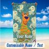 Beach Towel Custom Name Text, Quick Dry Large Towel For Beach HomeScooby-Doo