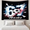 Custom Name 67 Print Tapestry, Backdrop, Easy Setup, Ideal for Bedroom, Office & Living Room, with Aesthetic Wall Hanging Decor.