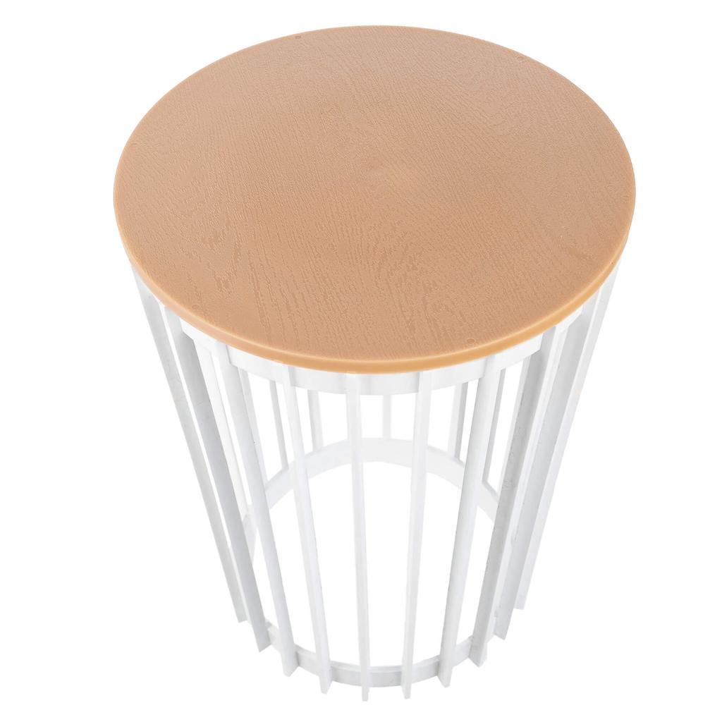 KADAX Kwietnik Dwustronny 40cm Biały + Blat Naturalne Drewno