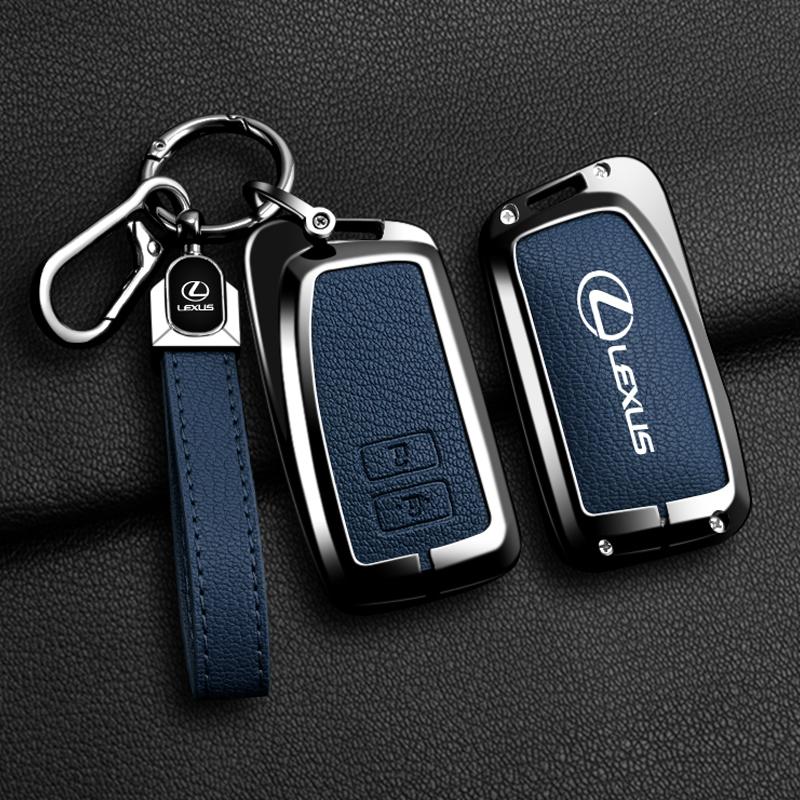 Leather Car Key Cover Case Shell for Lexus RX350 NX300 Es300h Rx450h GS300 GX470 IS250 ES350 LX570 GX460 Nx300h Is300h Keyring