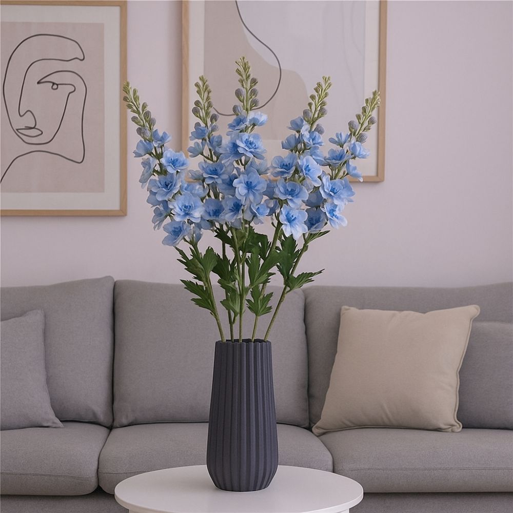 Lifelike Delphinium Stem Moisturizing Simulation Flower Artificial Delphinium Flower  Family Party