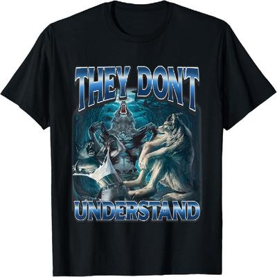 Sie Verstehen Werwolf Sigma Meme Cringe Alpha Wolf T-Shirt