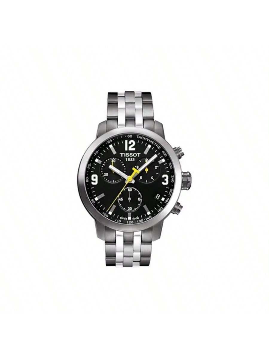 

Tissot men s quartz-movement watch with stainless steel strap, water-resistant, Model T055.417.11.057.00 чорний