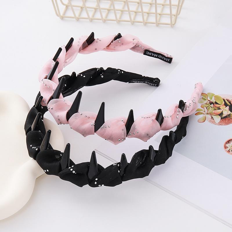 Korean-Style Twisted Comb Headband: Light Luxury & Elegant Starry Design Hair Accessory