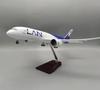 B787 Chile LAN Airways Diecast Resin Model Plane With Light & Base 1:130 Scale Static Airplane Enthusiasts Gift Decor