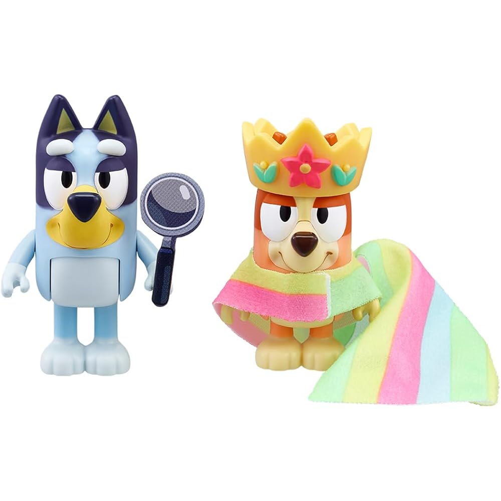 Takara Tomy Bluey Figure Set Queen Bingo and Bluey 2 Pack Collectible Toys